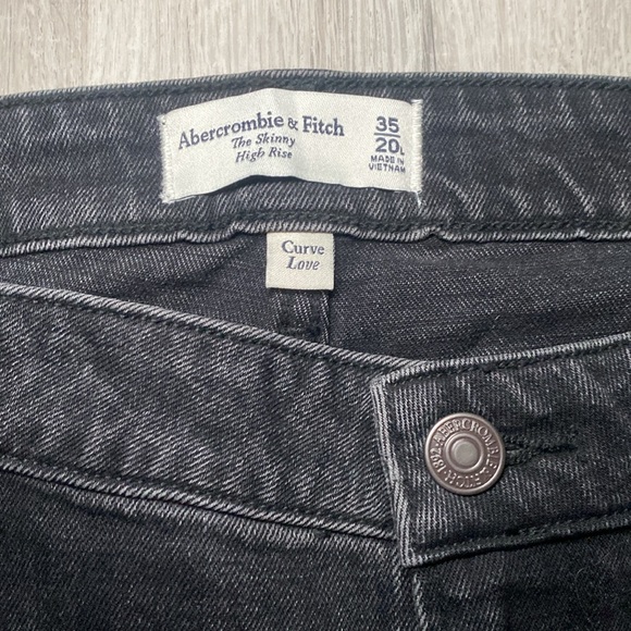 NWT Abercrombie & Fitch LONG The Skinny High Rise Curve Love Slit Ankle - Picture 4 of 10